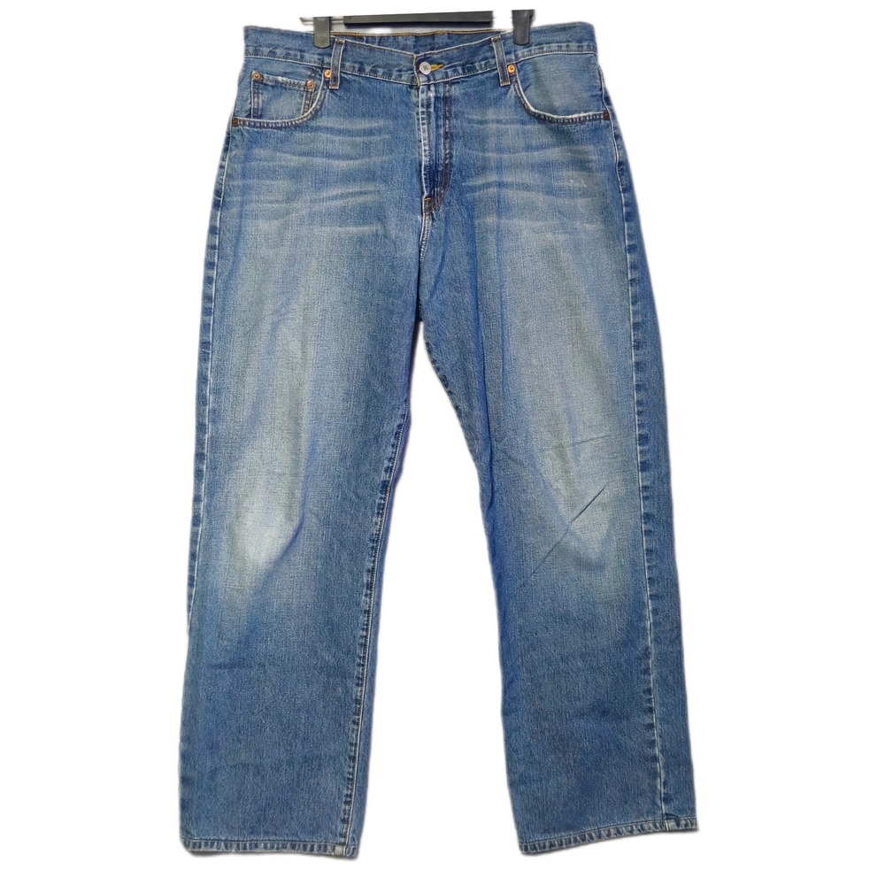Lucky Brand Rivington Loose Fit Jeans Mens 34 Reg Blue Denim Mid Wash Relaxed